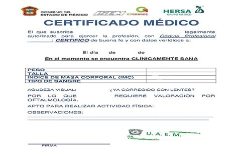 Requisitos Para Tramitar El Certificado Médico En México