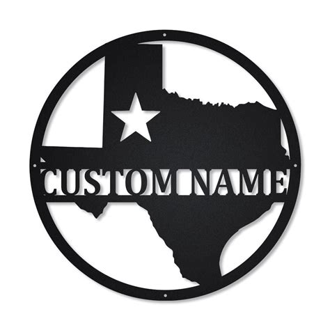 Personalized State Texas Metal Sign Art Custom State Texas Metal Sign