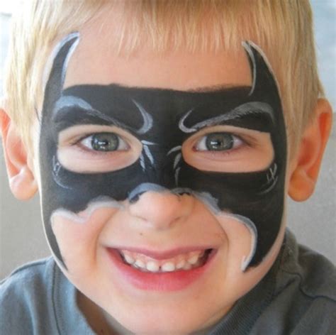 Batman Face Painting Halloween Superhero Face Painting Batman Face