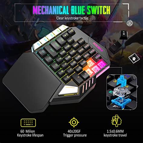 Kolmax V2 One Handed Mechanical Gaming Keyboardtype C Professional