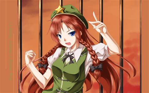 Download Wallpapers Touhou Project Hong Meiling Portrait Anime Characters Japanese Manga