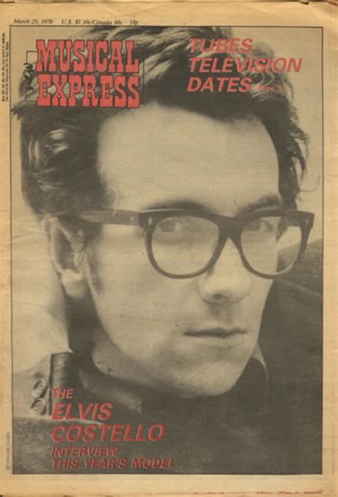 Elvis Costello Nme 25 March 1978 Uk Magazine 552932 25 March 1978