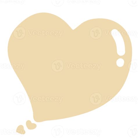 Yellow Heart Speech Bubble 22841555 Png