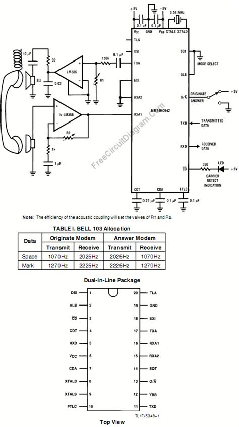Fsk Modem Circuit Diagram
