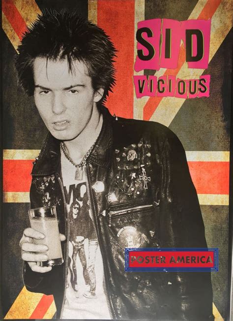 Sex Pistols Sid Vicious British Flag Poster 235 X 33 Posteramerica
