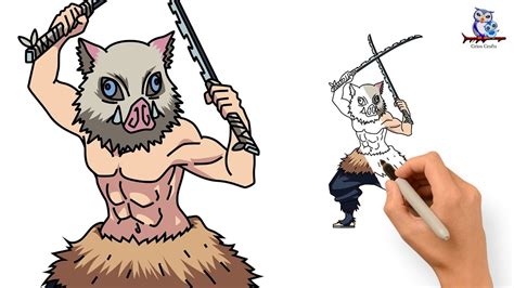 How To Draw Inosuke Hashibira Demon Slayer Step By Step In 2023