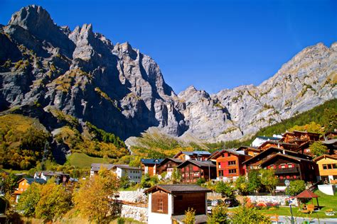 Switzerland's small size—its total area is about half that of scotland—and its modest population give little indication of its international significance. Leukerbad-Switzerland.jpg