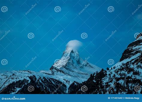 Sunrise Over Matterhorn Peak Swiss Alps Stock Photo Image Of Peak