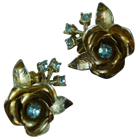 Lovely Coro Flower Earrings Hiptobeold Ruby Lane