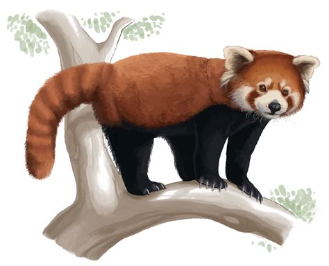 Red Panda Giant Panda Drawing Cuteness Vector Red Panda Png Download
