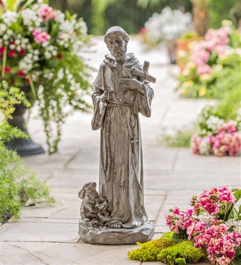 Add This All Weather St Francis With Cross Statue To Your Garden To