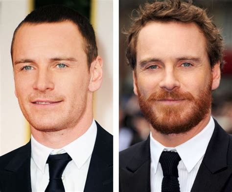 20 Celebrities With And Without Beards