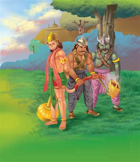 Hanumans Tail On Fire Sawan Books