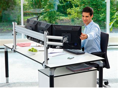Auch für andere modelle möglich. stabile Schreibtisch- / Monitorhalterung für 4 ...