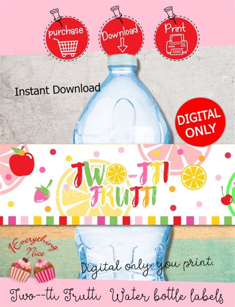 Digital Instant Download Twotti Frutti Twotti Frutti Water Bottle