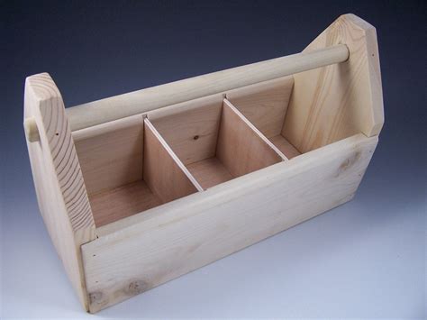 Wooden Toolbox Art Caddy Supplies Organizer With Dividers