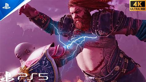 God Of War Ragnarok Kratos Vs Thor Final Fight 4k60fps Ps5 Youtube