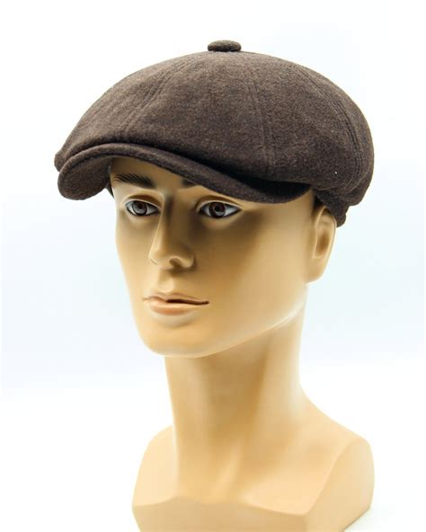 Brown Newsboy Cap Wool Baker Boy Hat Etsy
