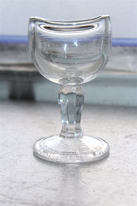 Antique Glass Eye Cup Eye Wash John Bull 1917