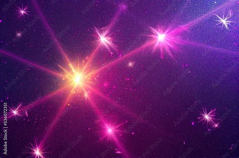 Glitter Pink Purple Particles Abstract Background Flickering Particles With Bokeh Effect 3d