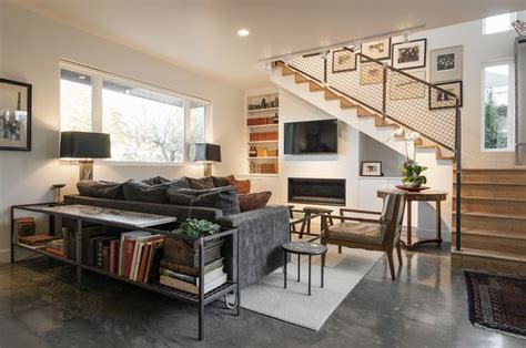 Stairs In Living Room Small Space Living Room Contemporary House