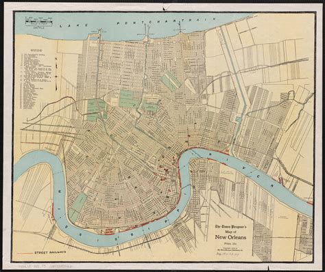 Old Map Of New Orleans 1919 Vintage Maps And Prints