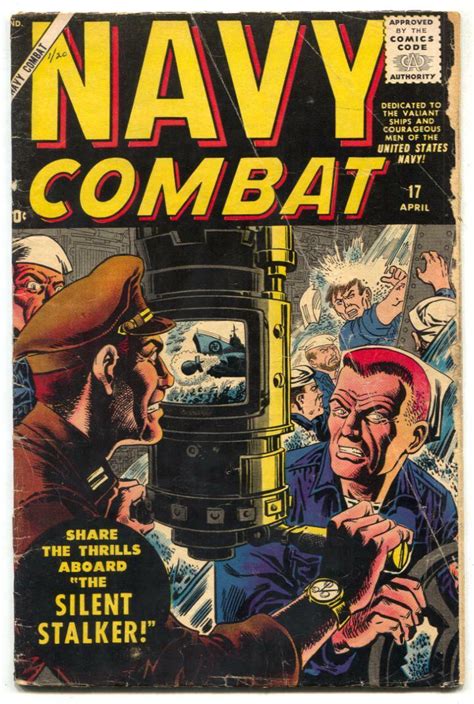 Navy Combat 17 1958 Atlas Comics Maneely Cover Nazi Sub Cover Vg On