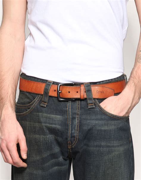 Lyst French Connection Leather Jeans Belt In Brown For Men