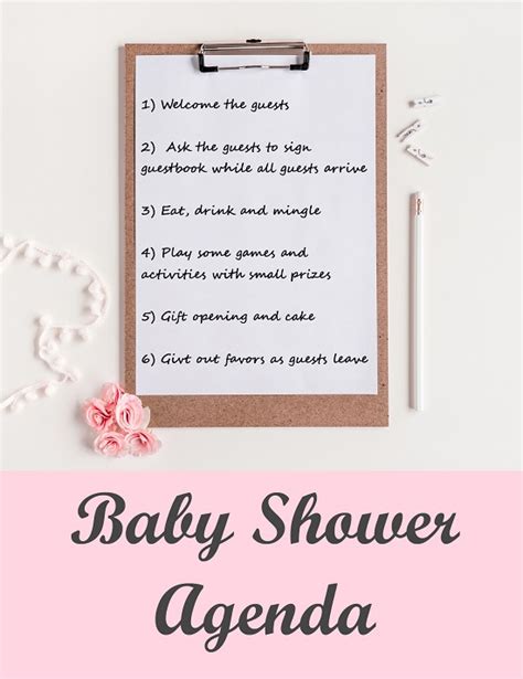 Baby Shower Agenda Template Home Design Ideas