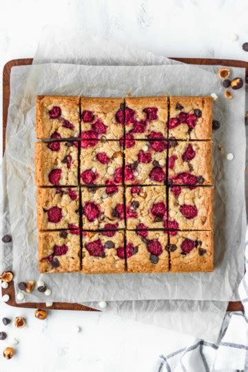 Raspberry Hazelnut Chocolate Chip Blondies Ai Made It For You