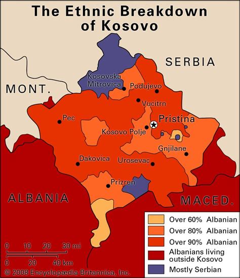 Kosovo W Kosovo Map Regions Of Europe Macedonia