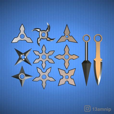 Stl File Throwing Stars And Kunai・template To Download And 3d Print・cults
