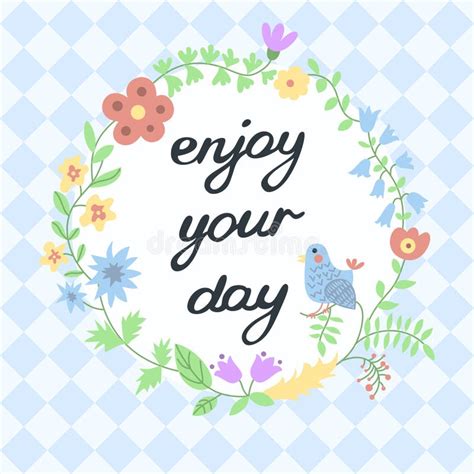 Enjoy Your Day Inspirational And Motivational Stock Vector