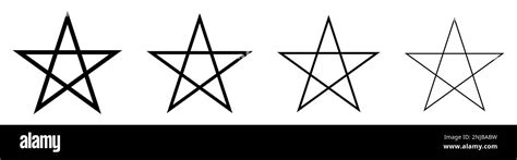 Black Pentagram Symbols Vector Illustration Stock Vector Image And Art