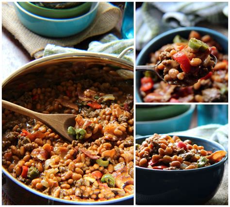Put the beans in the slow cooker mix the beans up with different varieties along with the baked beans. Southern Baked Bean and Ground Beef Casserole | The ...
