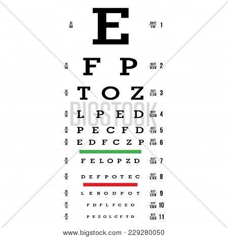 Eye Test Chart Vector Vector Photo Free Trial Bigstock