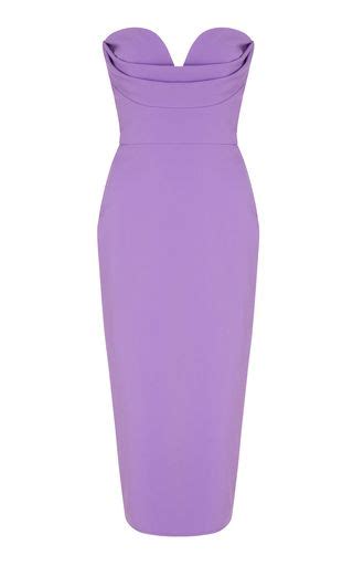 Shop Corley Strapless Stretch Midi Dress Alex Perrys Slim Fitting