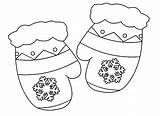 Mittens Coloring Christmas Mitten Gift Winter Printable Clipart Pattern Polkadot Toddler Templates Colorluna sketch template