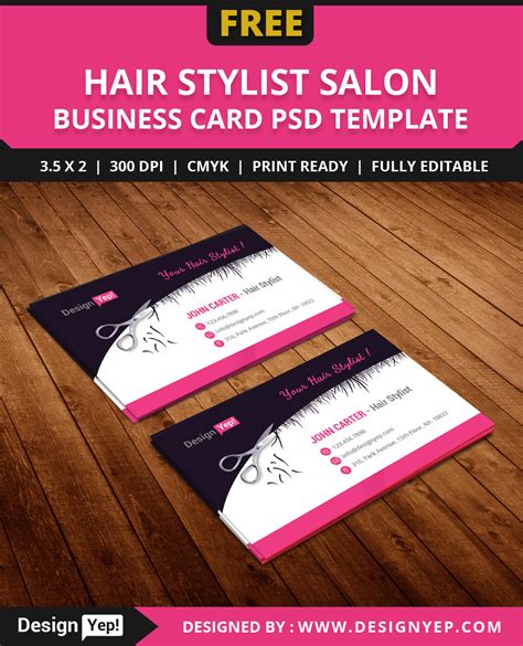 Hair Salon Business Card Template In Psd Ai Vector Brandpacks