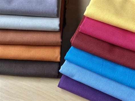 Plain Medium Weight Cotton Fabric For Dressmaking Curtains Light