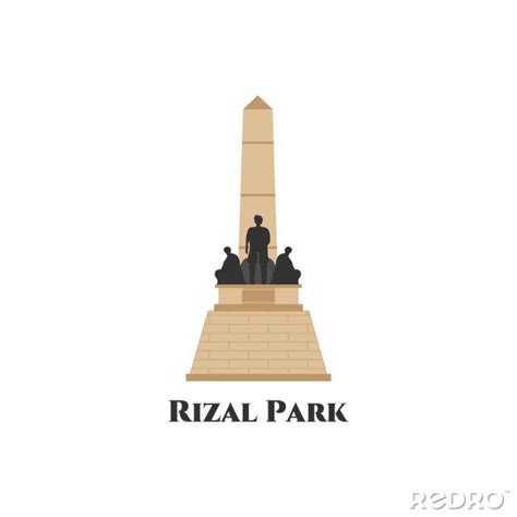 Plakat Vector Of The Rizal Monument Memorial In Rizal Park In Manila