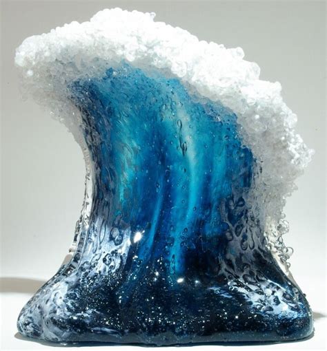 Stunning Glass Vases And Sculptures That Perfectly Depict Ocean Waves Glass Sculpture Glass