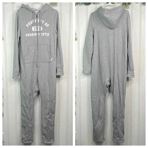 Her Hoodie Footie Gray Onesie Pajamas By Pajamagram Size Sm Intimates And Sleepwear