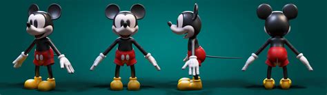 Sergio Díaz Albendea Mickey Mouse Character Modeling And Shading