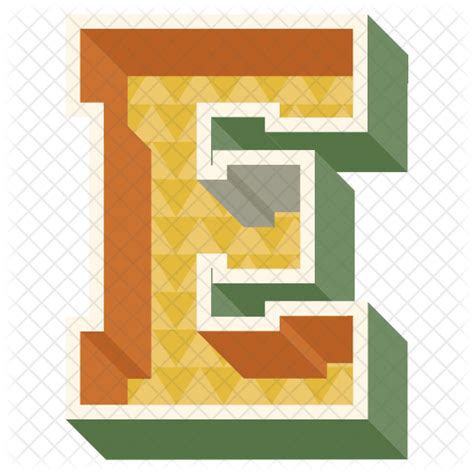 Alphabet Letter E Icon Download In Flat Style