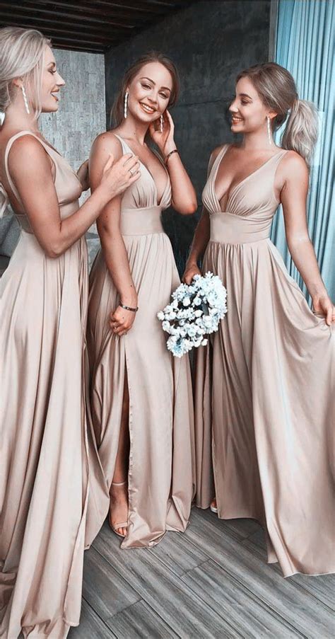 Magnifiques Robes De Demoiselle D Honneur Chic Pour Mariage Sexy Bridesmaid Dress Cheap Long