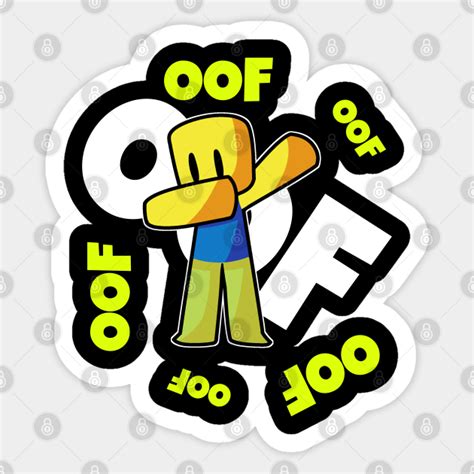 Roblox Oof Dabbing Dab Noob Gamer T For Kids Roblox Sticker