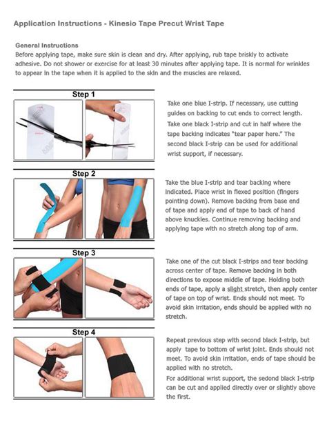 Simple Kinesiology Tape Instructions For Wrist Kinesio Taping