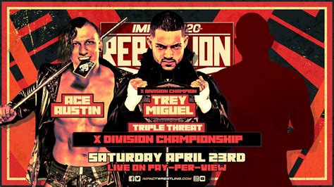 Trey Miguel Set To Defend His X Division Title In A Triple Threat Match At Rebellion IMPACT