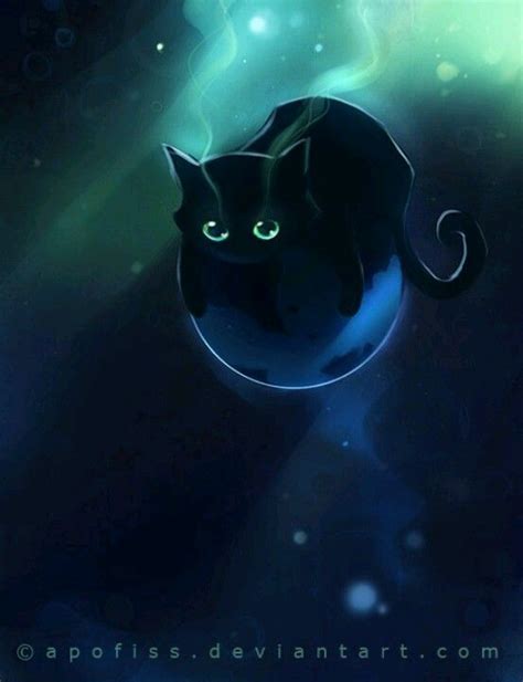 Pin By Brittany Cameron On Sooooo Many Apofiss Black Cat Art Cat Art